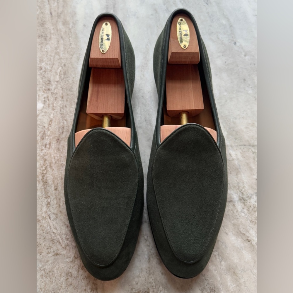 Baudoin & Lange Sagan Classic Loafer 46  / 12.5 Green Suede $600
